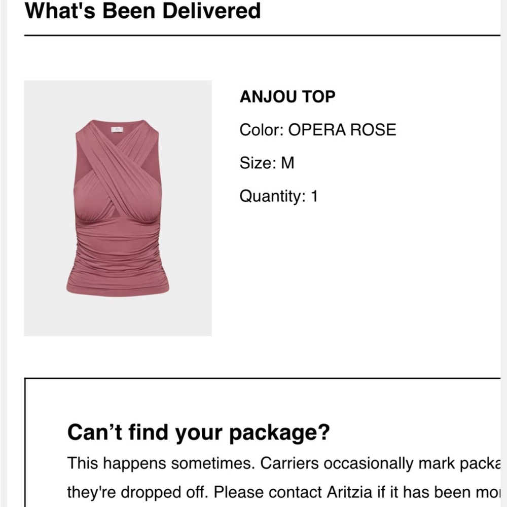 Aritzia Anjou Top in Opera Rose never worn